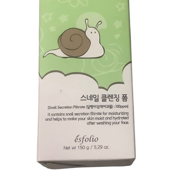 Esfolio Snail Cleansing Foam 5.29 oz Secretion Filtrate Moisturizing Face Wash - Picture 2 of 8